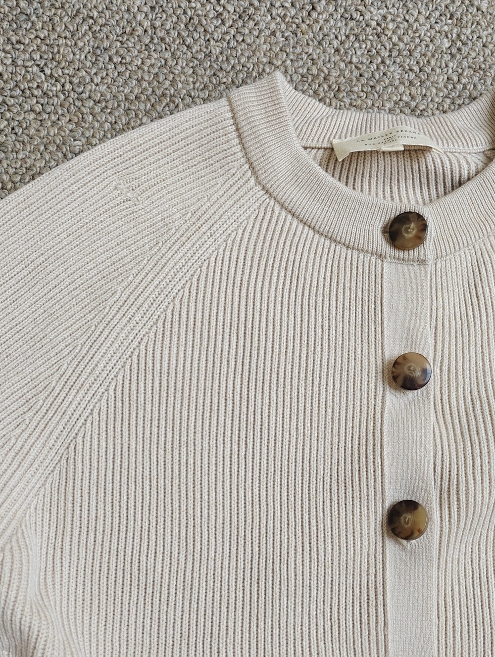 Sezane Sonnie Cardigan In Cream, Size Small - Picture 8 of 15